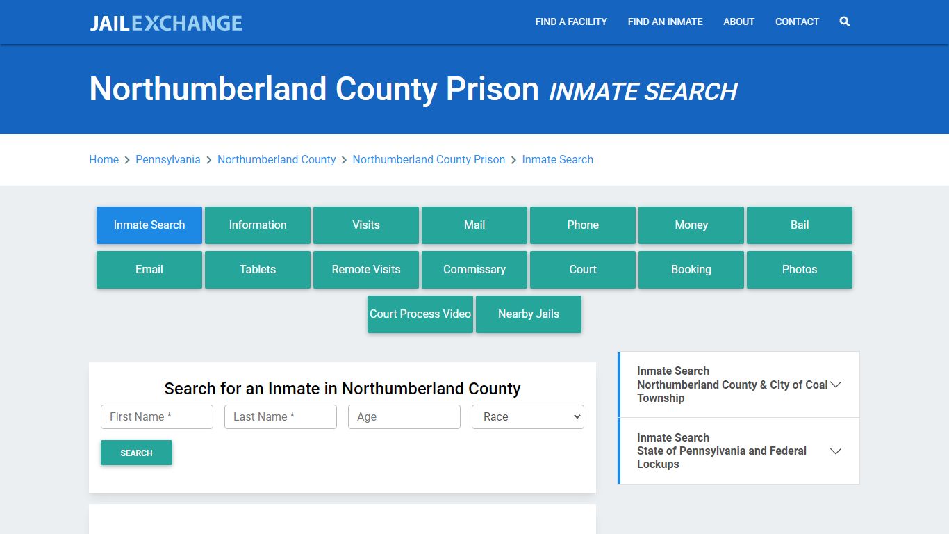 Northumberland County Prison, PA Inmate Search: Roster & Mugshots